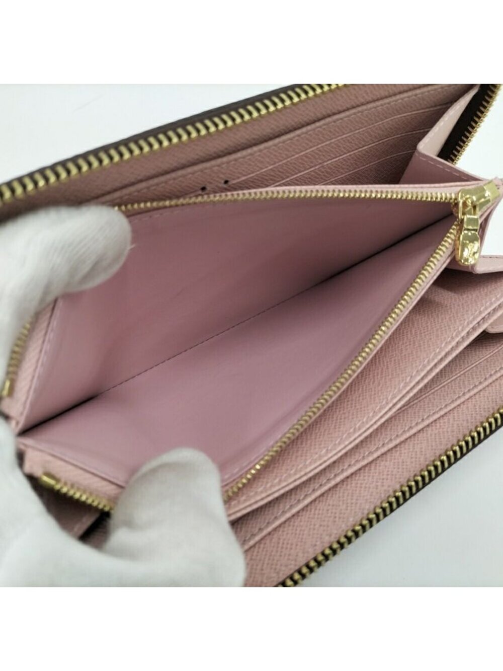 Louis Vuitton Zippy Wallet Zip Around Monogram Rose Ballerine - Picture 9 of 10